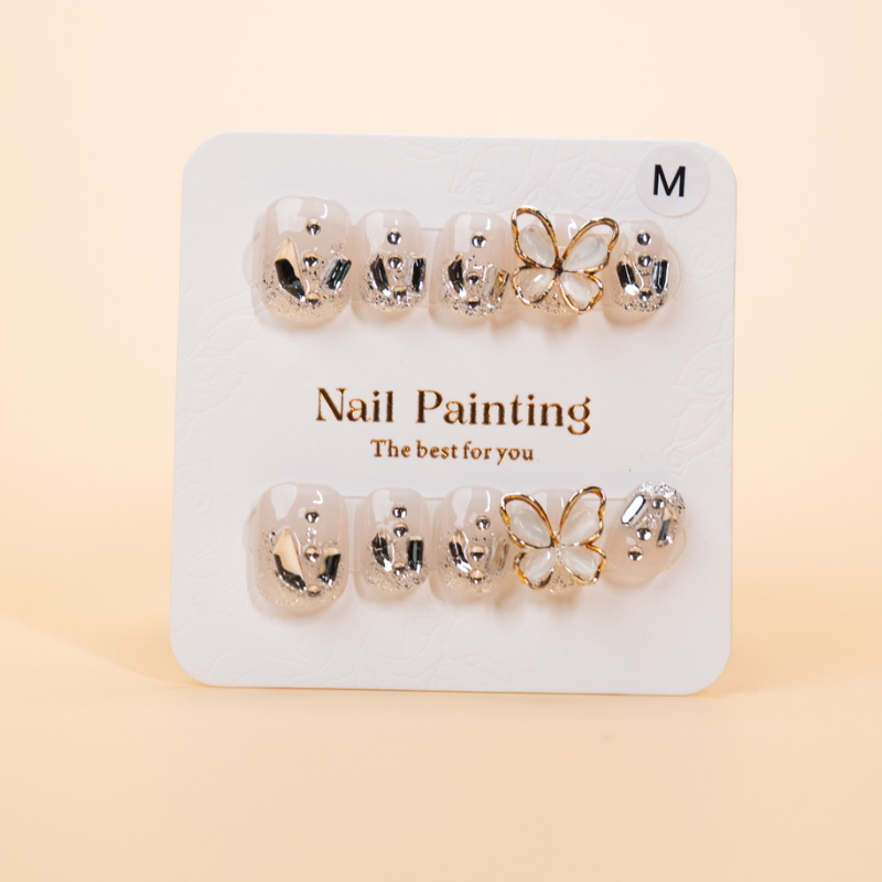 Cream Butterfly Rhinestone