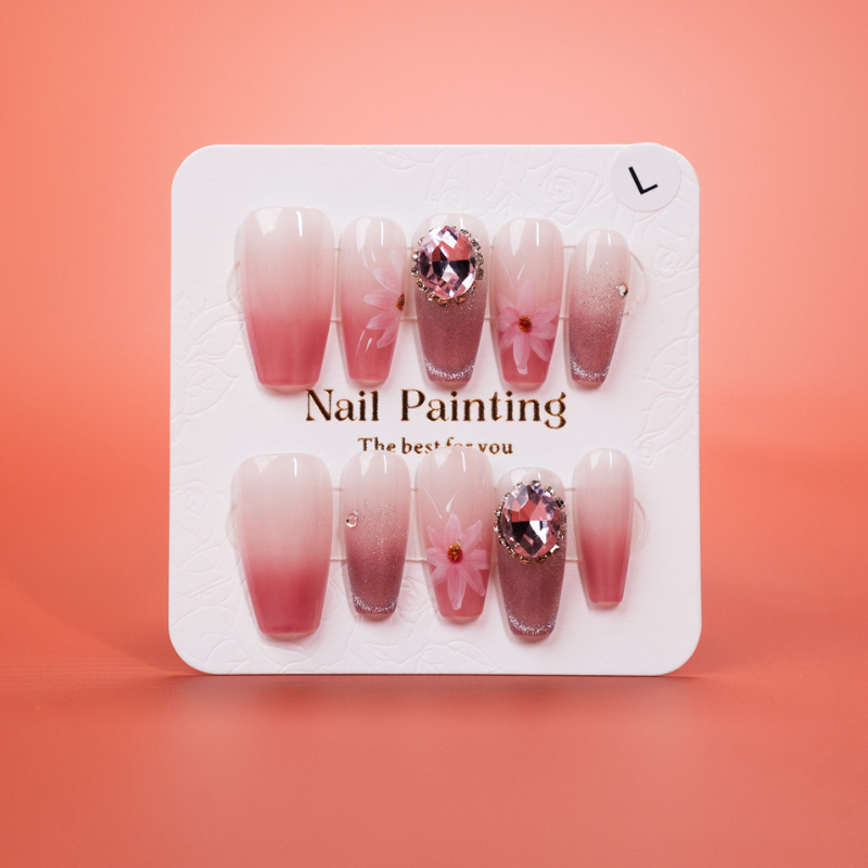 Painted Pink Floral Ombre